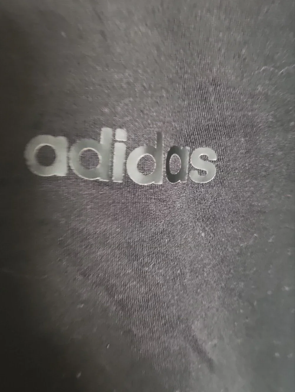 adidas Black Short-Sleeve Tee with White Shoulder Stripes